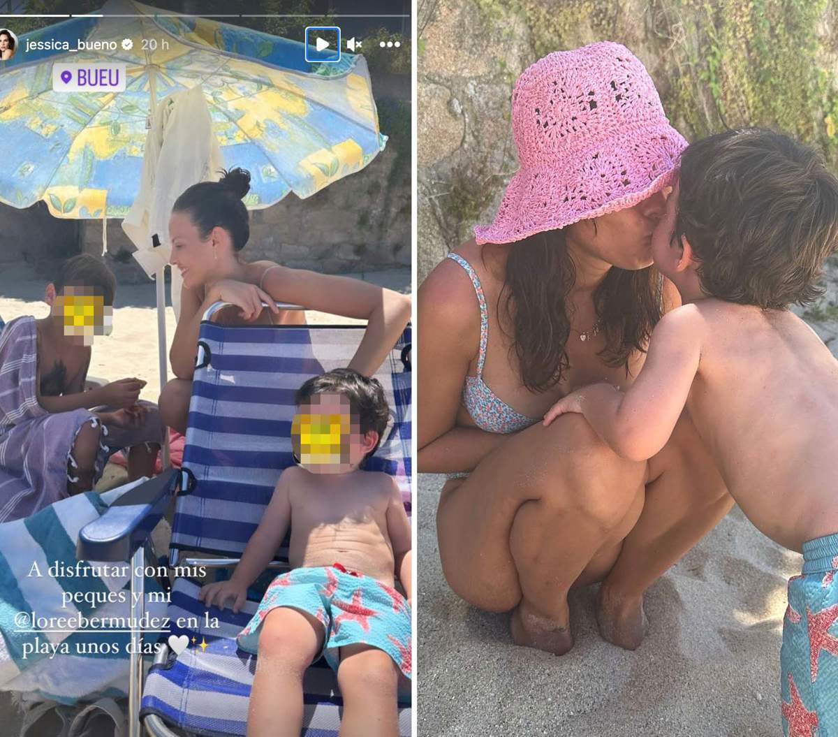 Jessica Bueno vacaciones con sus hijos