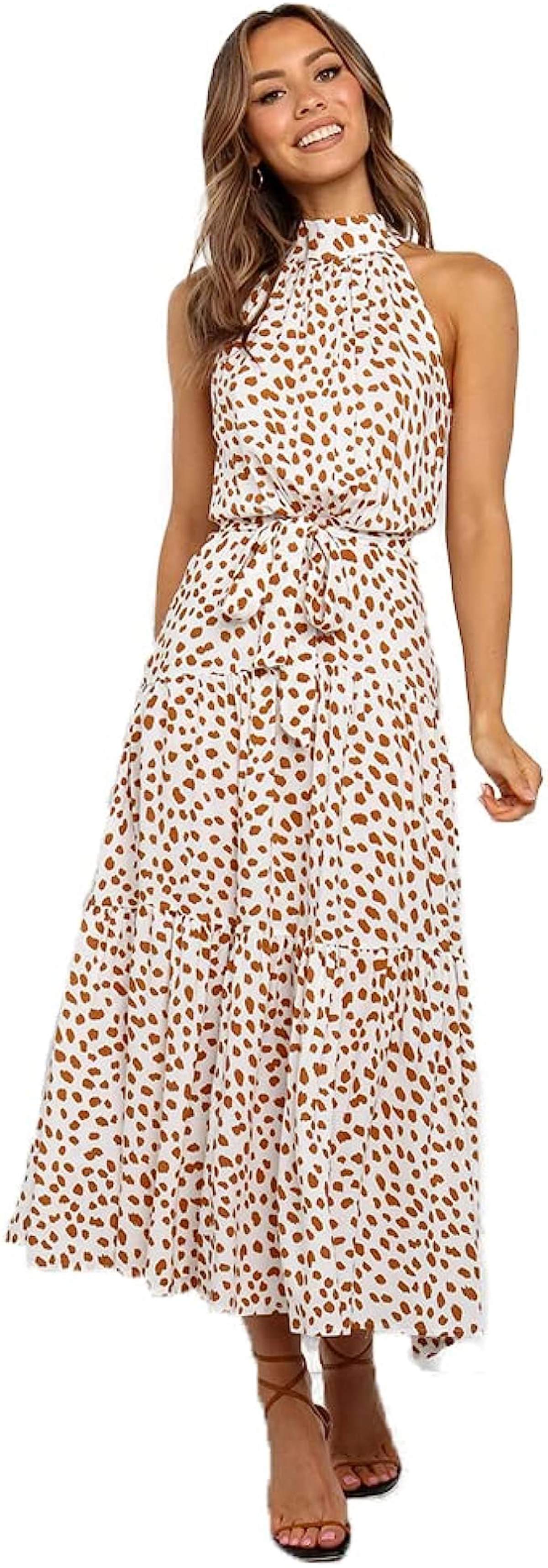 Vestido escote halter Amazon