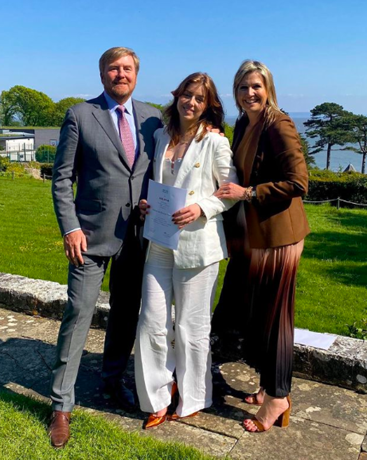 Máxima y Guillermo de Holanda en la graduación de su hija Alexia