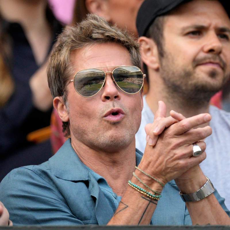 Las fotografías de Brad Pitt en Wimbledon que han prendido las redes: ''¿Este hombre no envejece?''