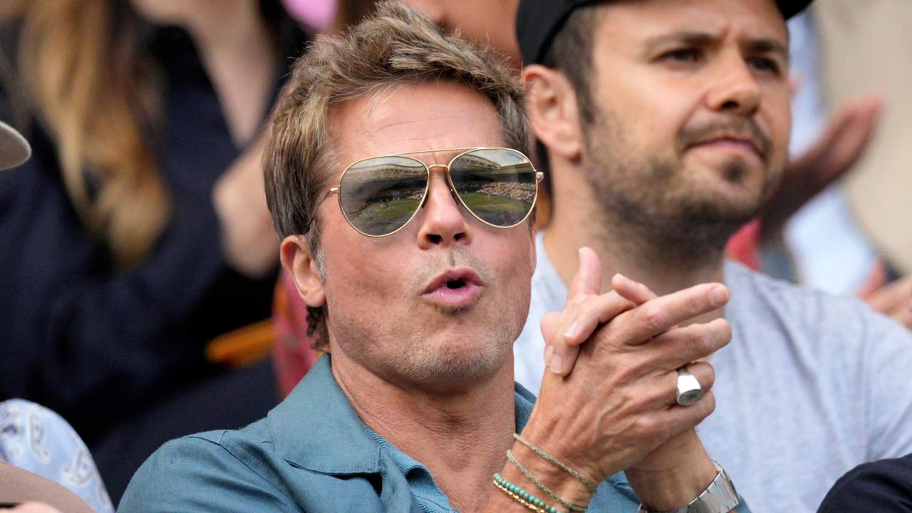 Las fotografías de Brad Pitt en Wimbledon que han prendido las redes: ''¿Este hombre no envejece?''
