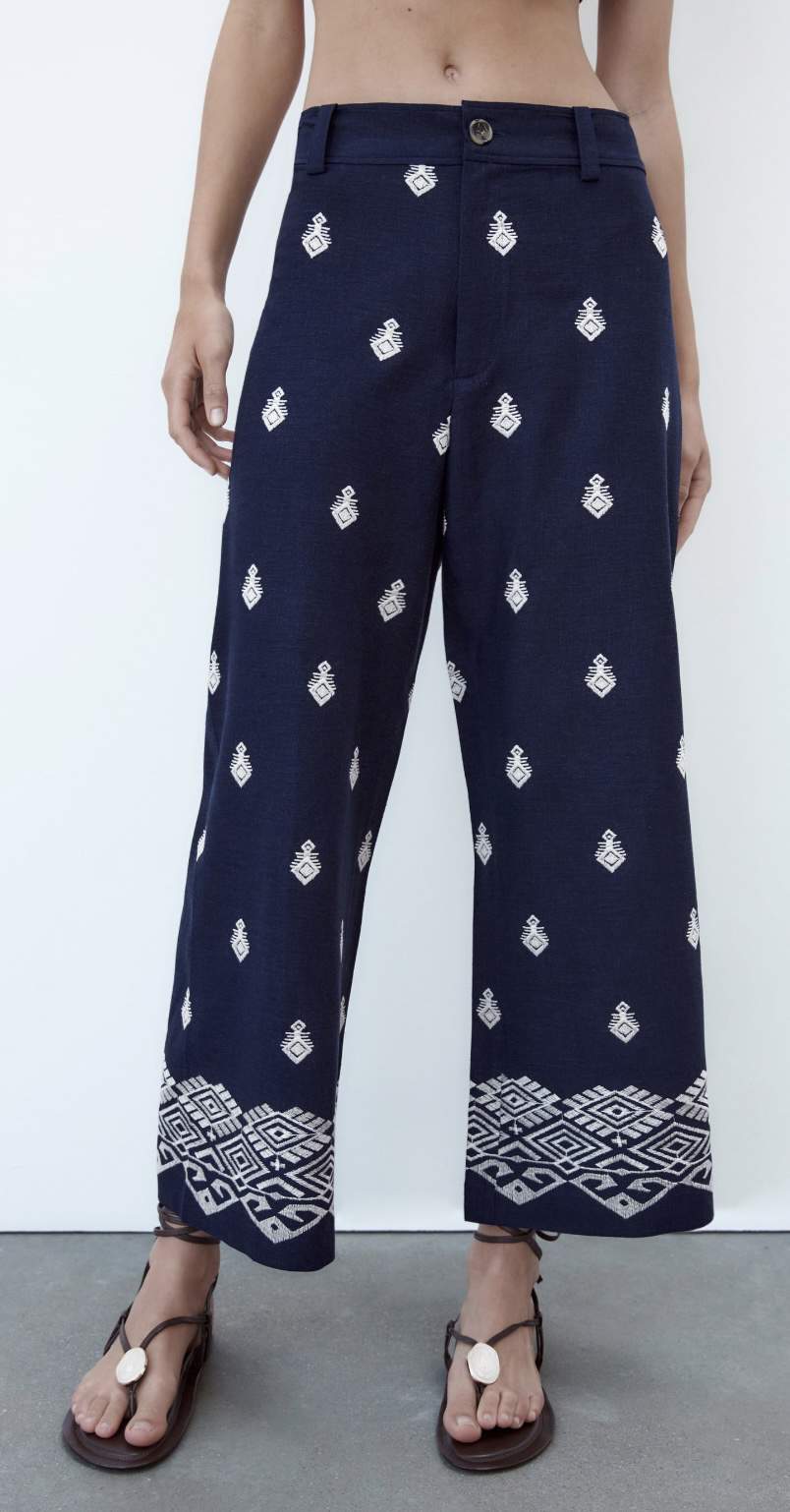 Pantalones culotte estampados de Zara