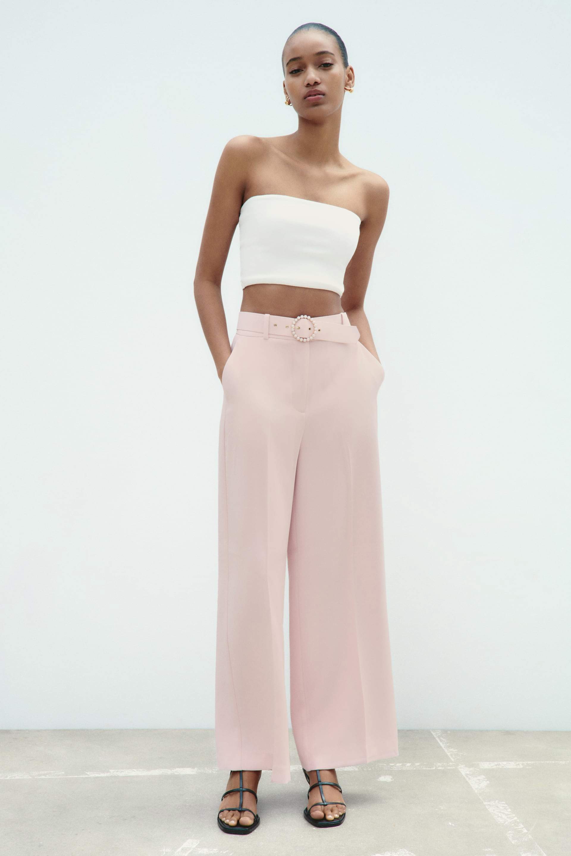 Pantalones culotte rosas de Zara