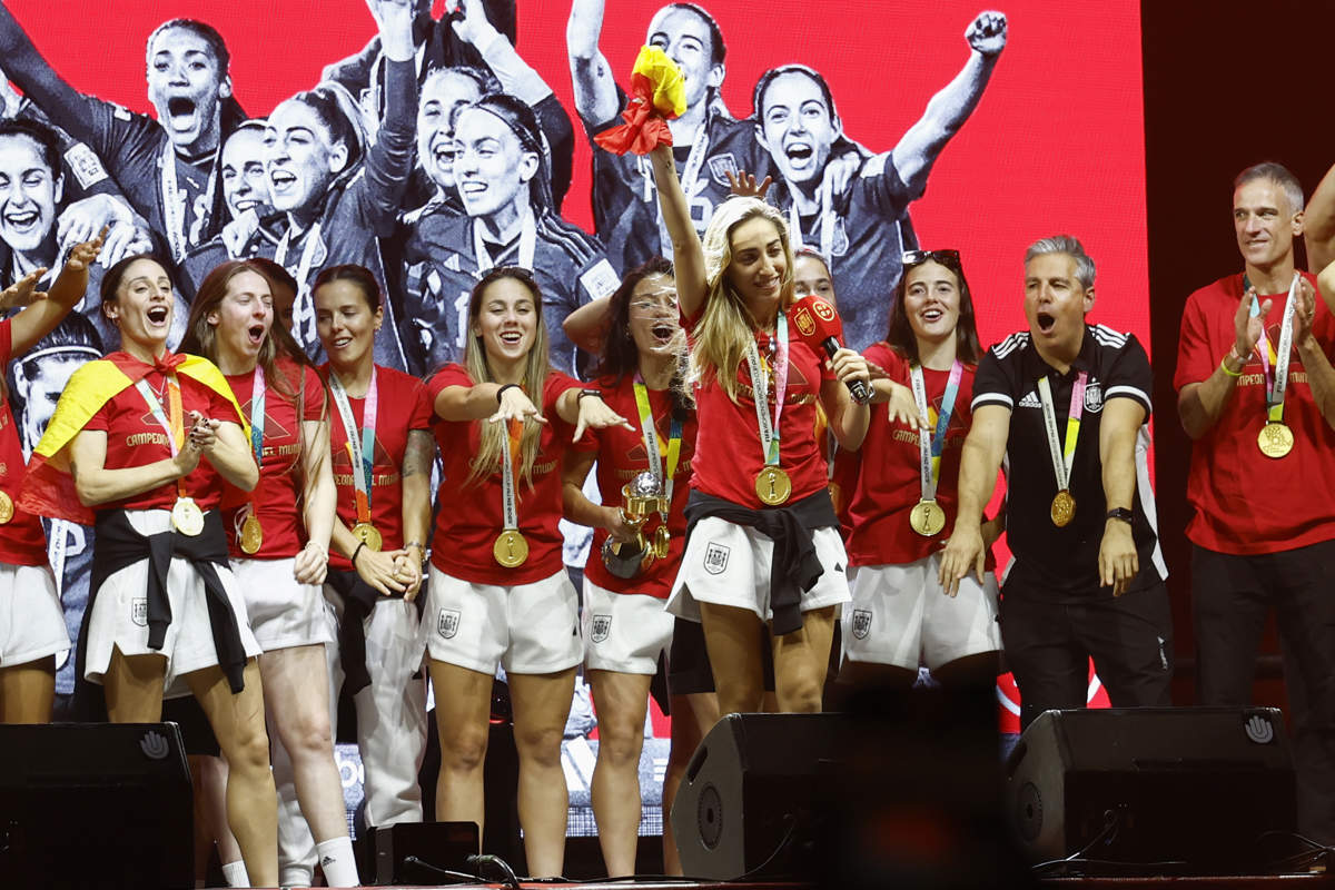 Celebración de la victoria de la Copa Mundial Femenina.