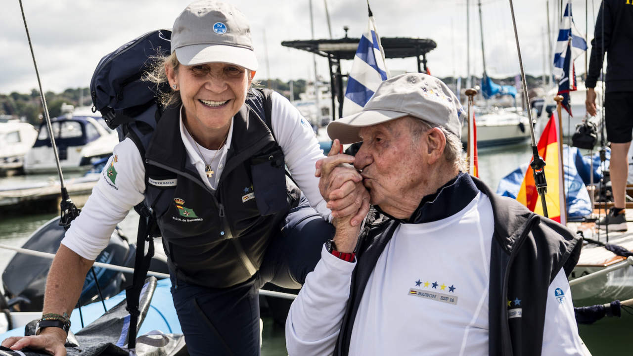 La infanta Elena y el rey Juan Carlos