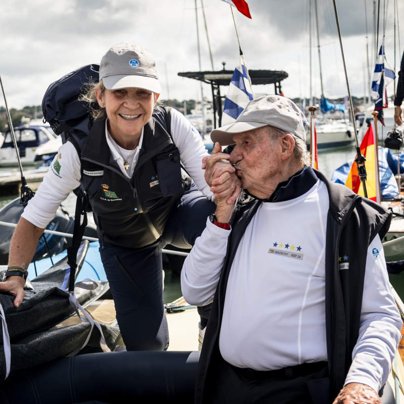 La infanta Elena y el rey Juan Carlos