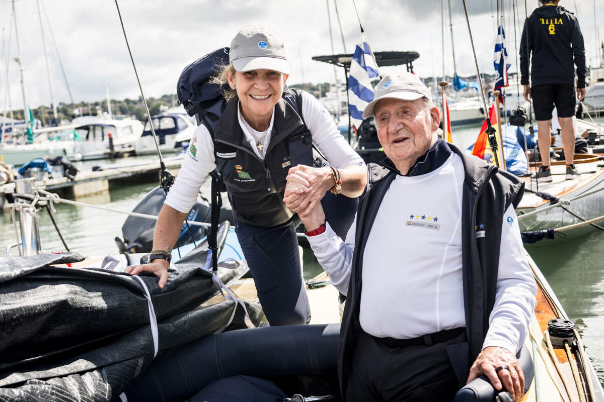 La infanta Elena y el rey Juan Carlos