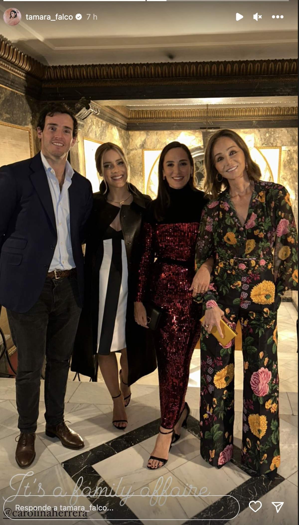 Tamara Falcó, Isabel Preysler, Íñigo y Alejandra Onieva