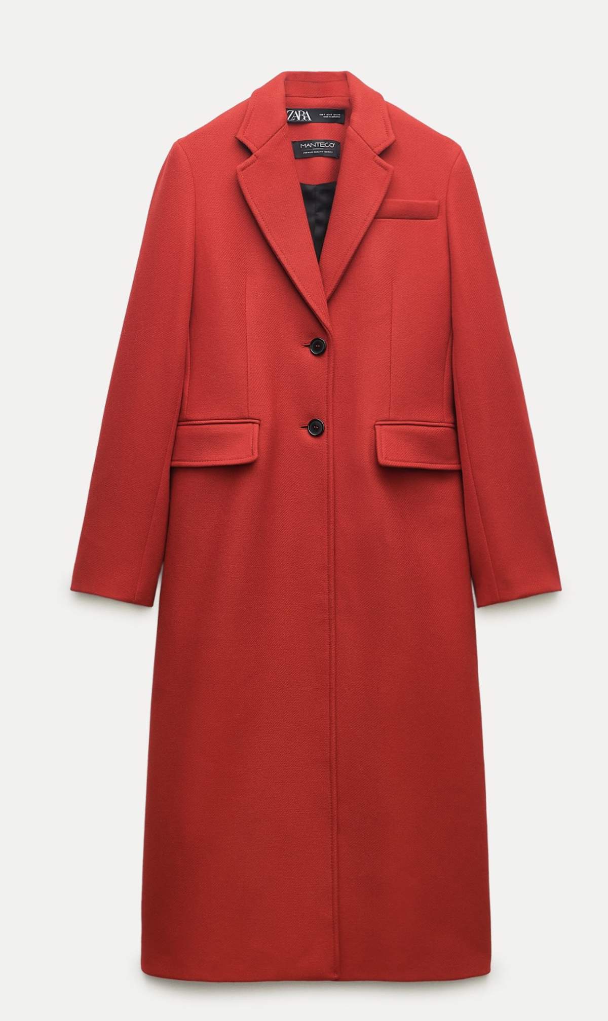 Abrigo rojo Zara