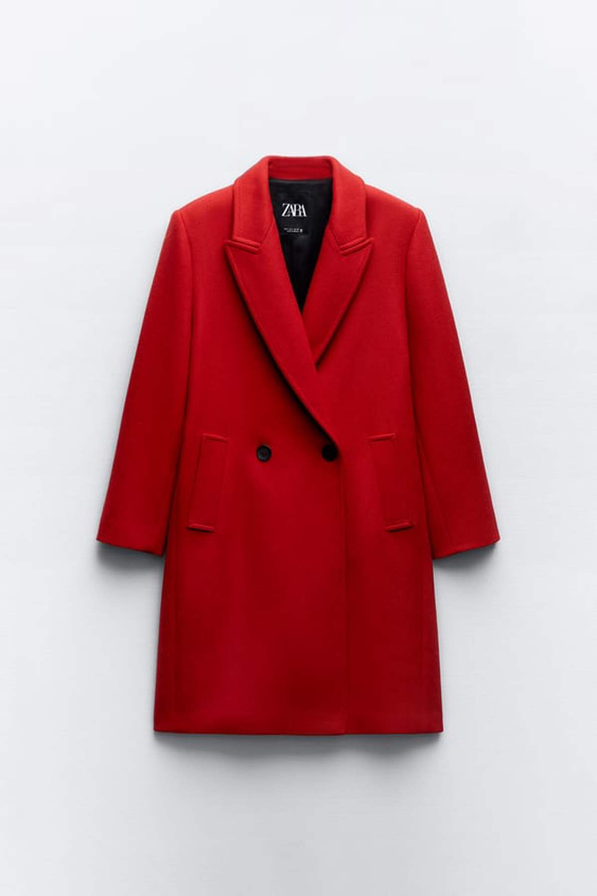 abrigo rojo zara