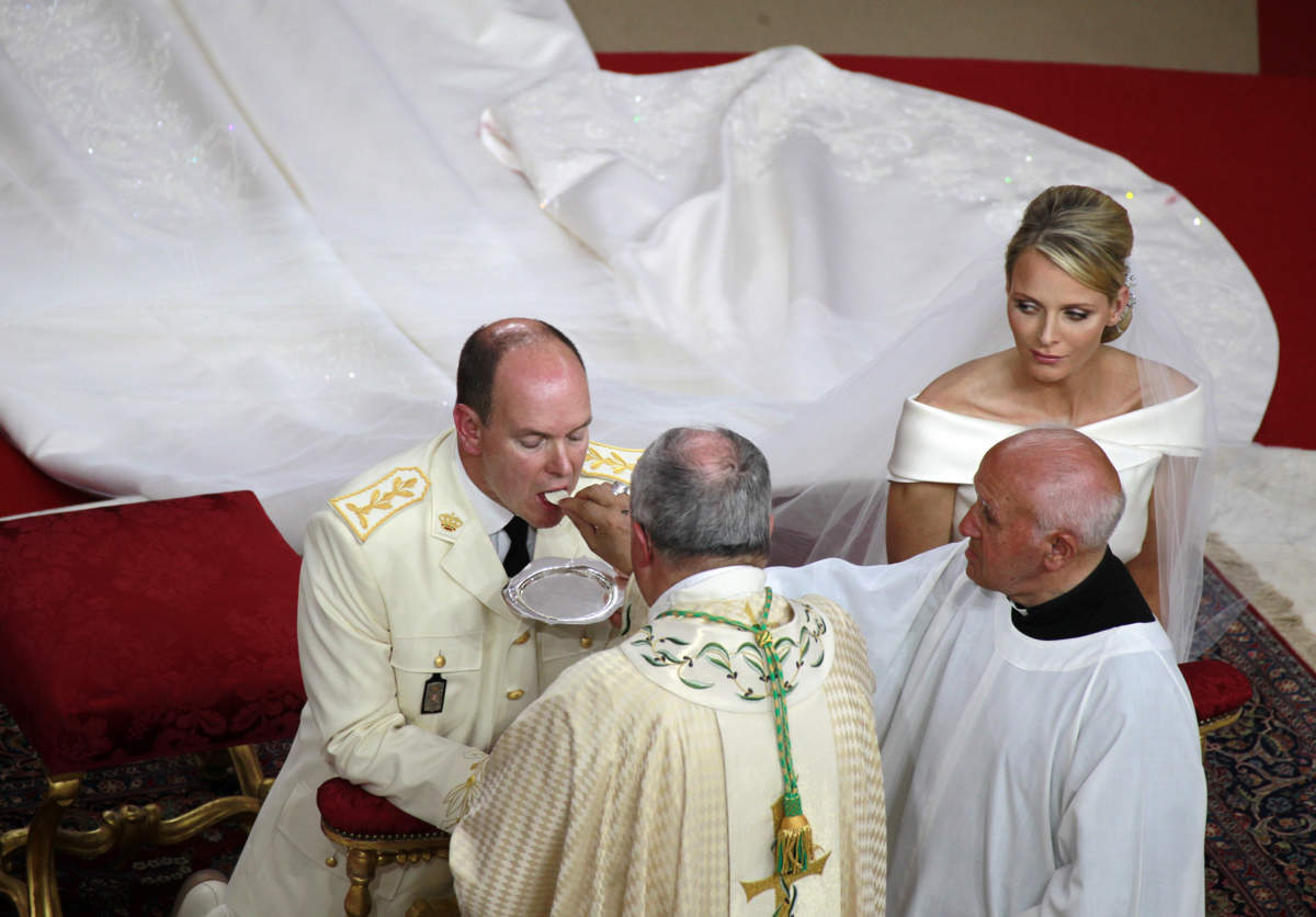 Charlene en su boda