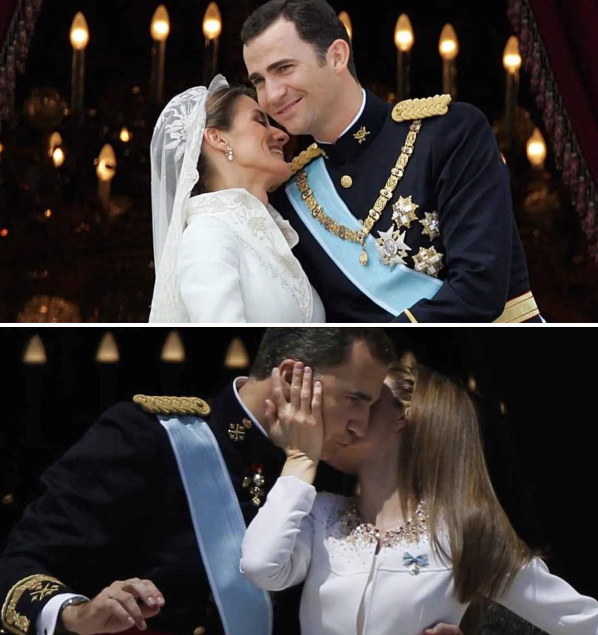 Felipe y Letizia besos