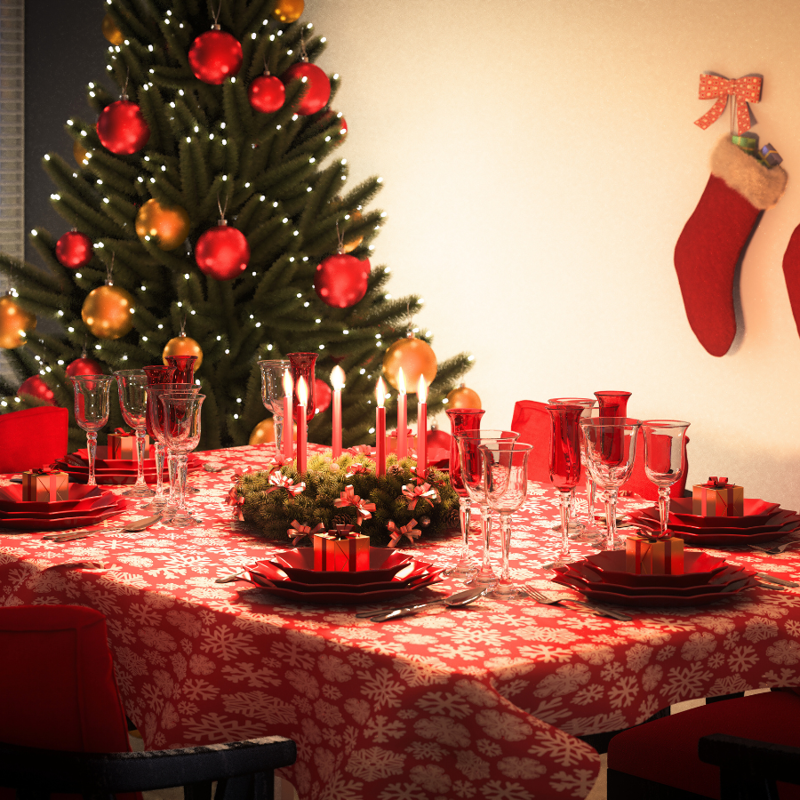 El mantel navideño de 5€ de Lidl es perfecto para las comidas y cenas navideñas: es antimanchas y elegante