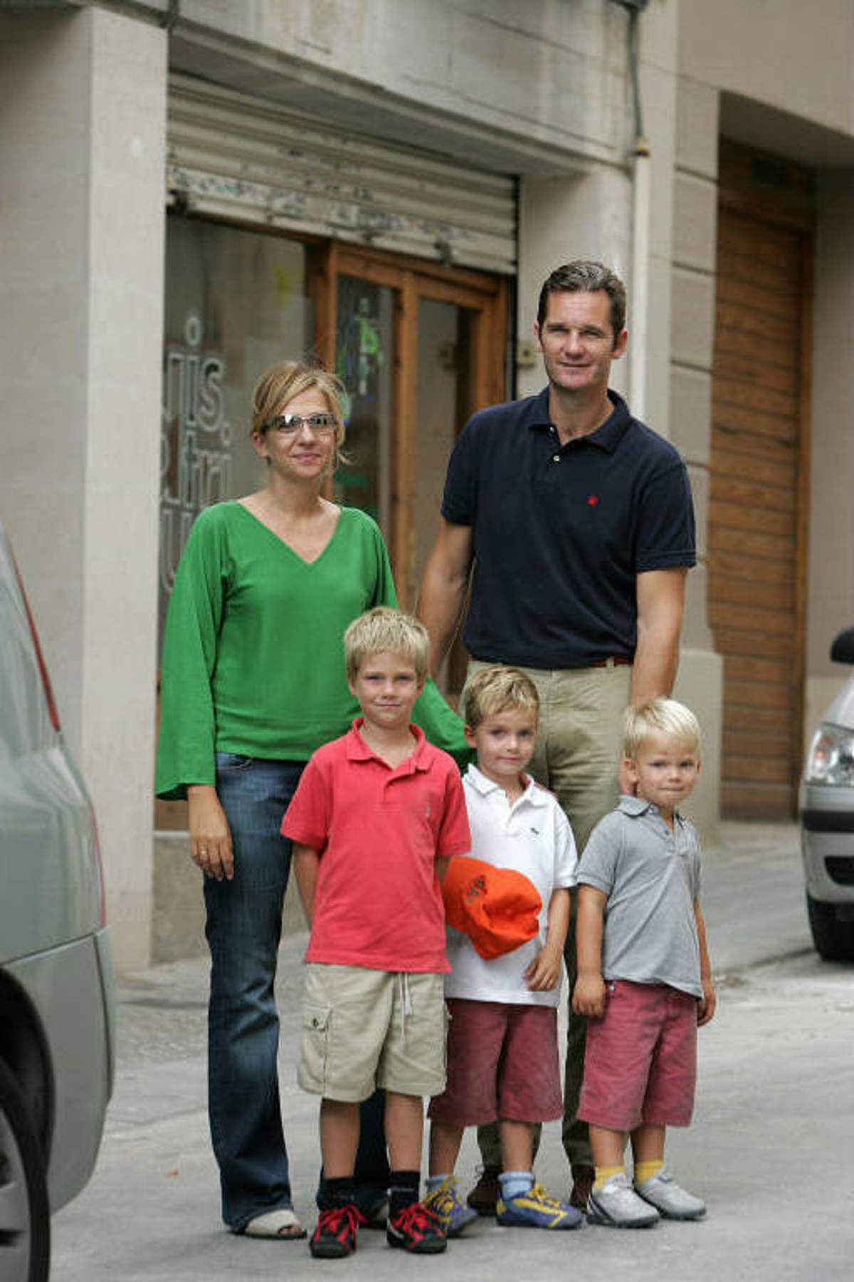 Cristina, Iñaki y sus tres hijos