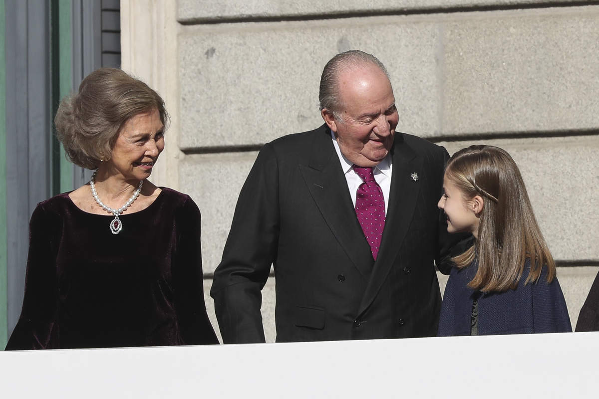 El rey Juan Carlos y la princesa Leonor