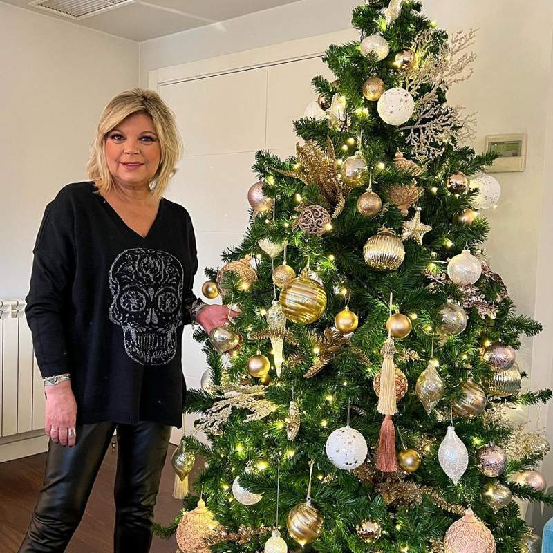 Terelu Campos y su árbol de Navidad.