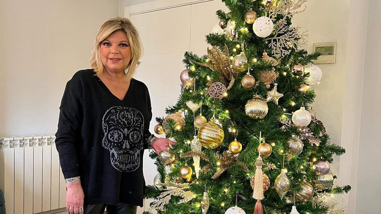 Terelu Campos y su árbol de Navidad.