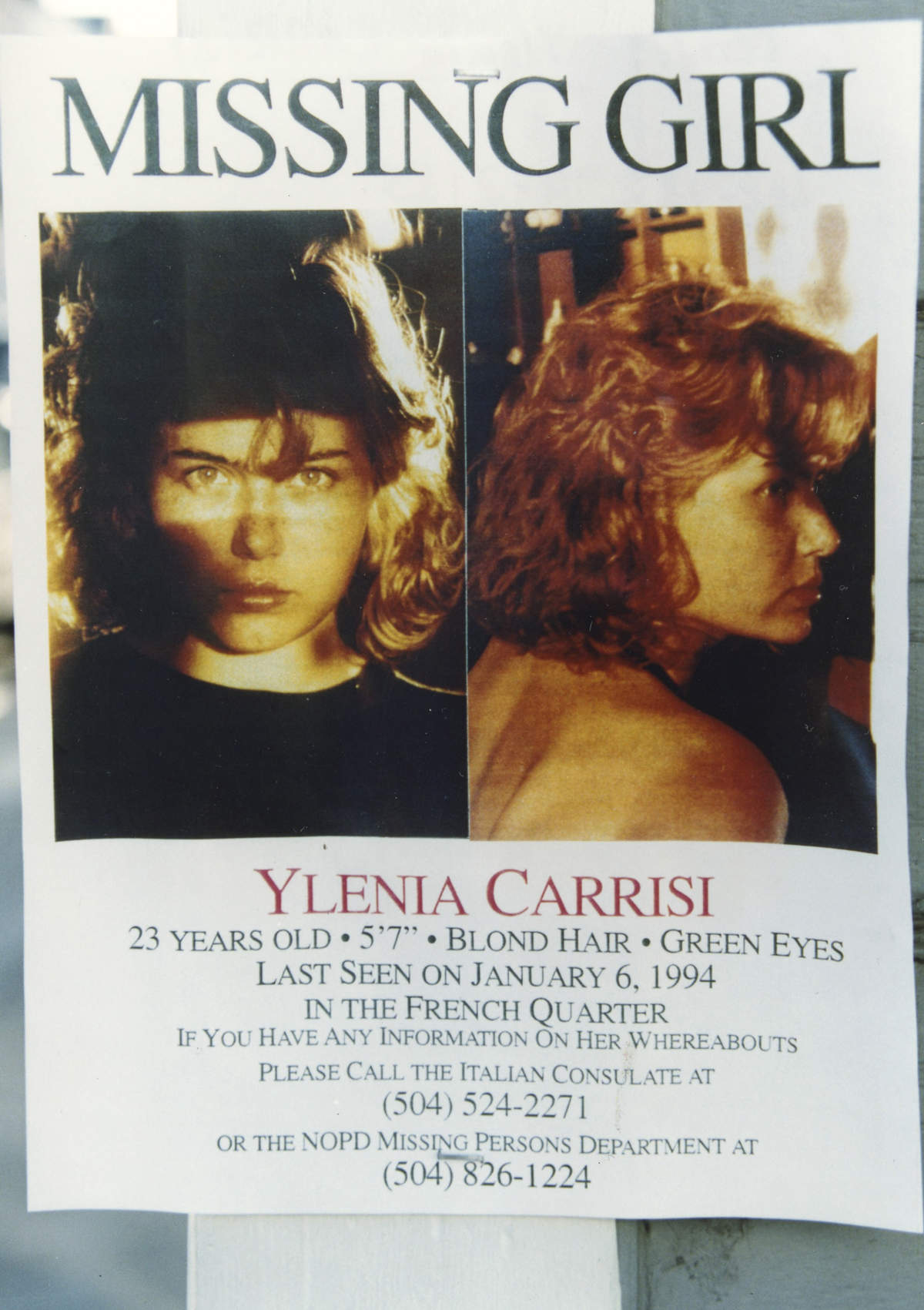 Cartel de Ylenia Carrisi