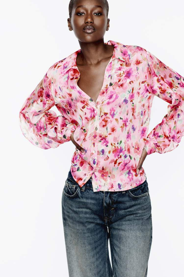 Blusa de Zara con flores