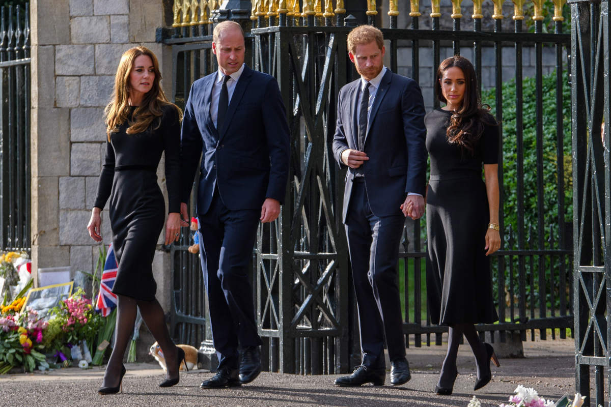 Kate, Guillermo, Harry y Meghan 