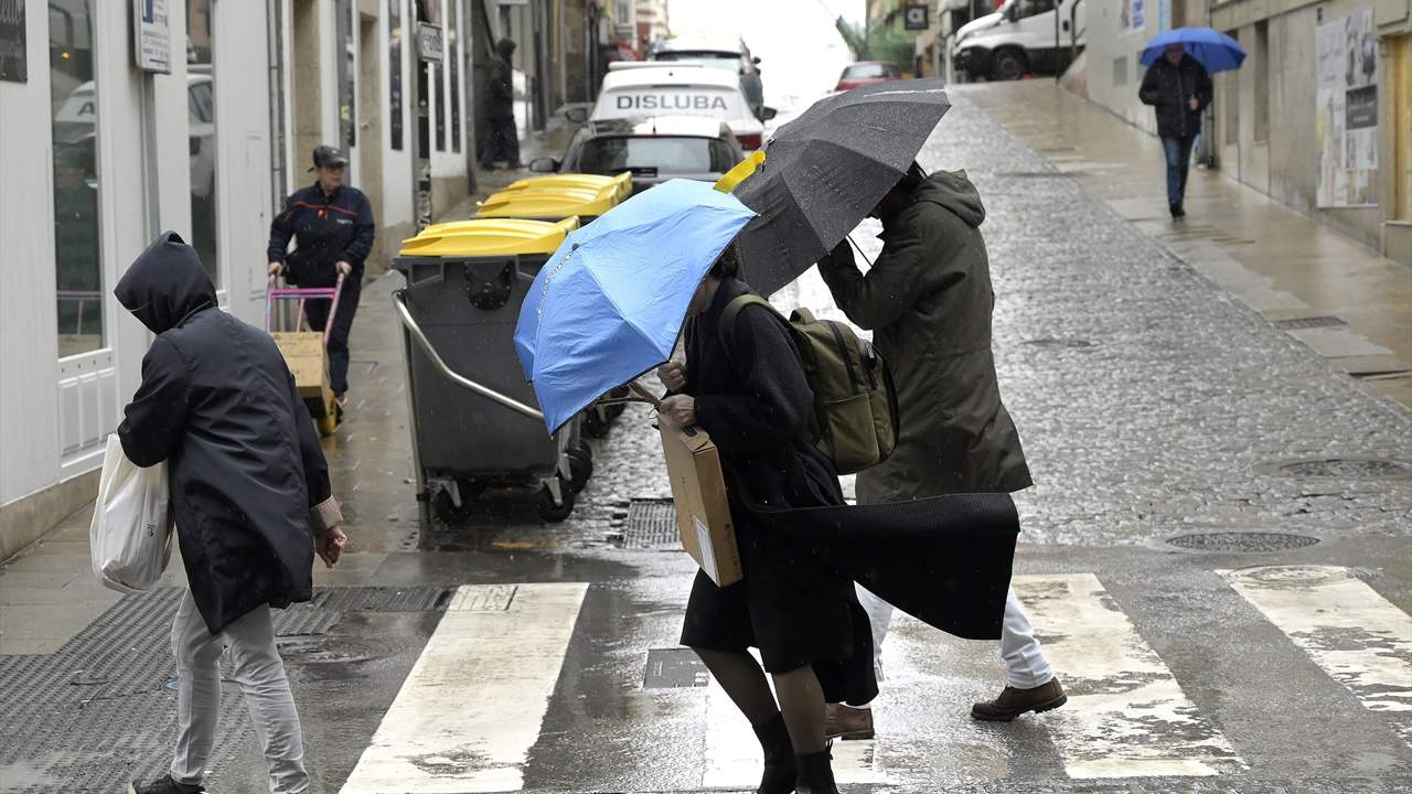 Lluvia y viento en Galicia