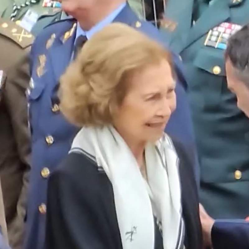 El vídeo del cariñoso encuentro de la reina Sofía con Antonio Banderas en Málaga