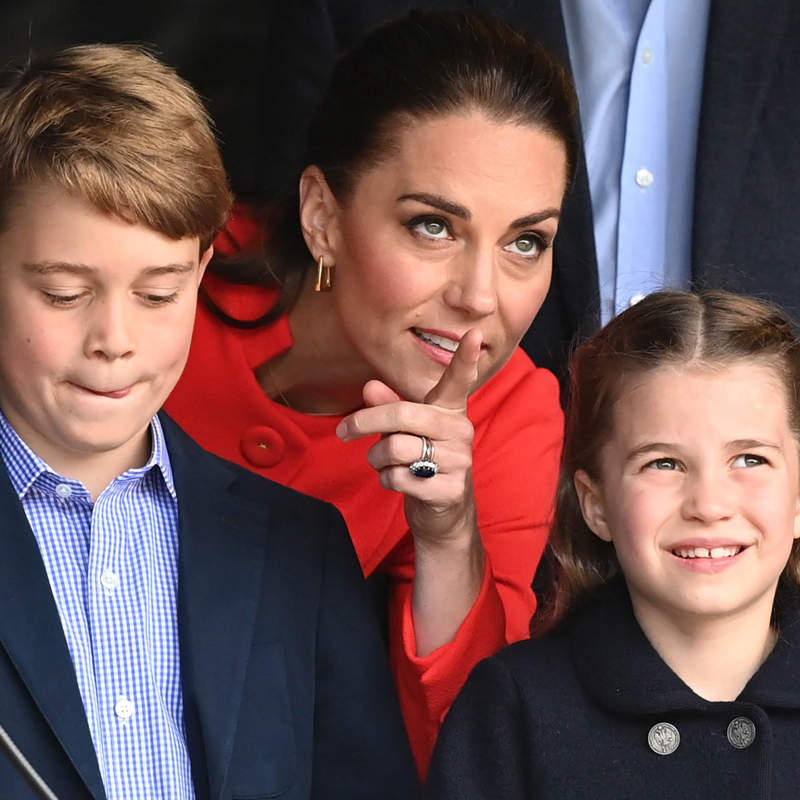 George, Kate Middleton y Charlotte