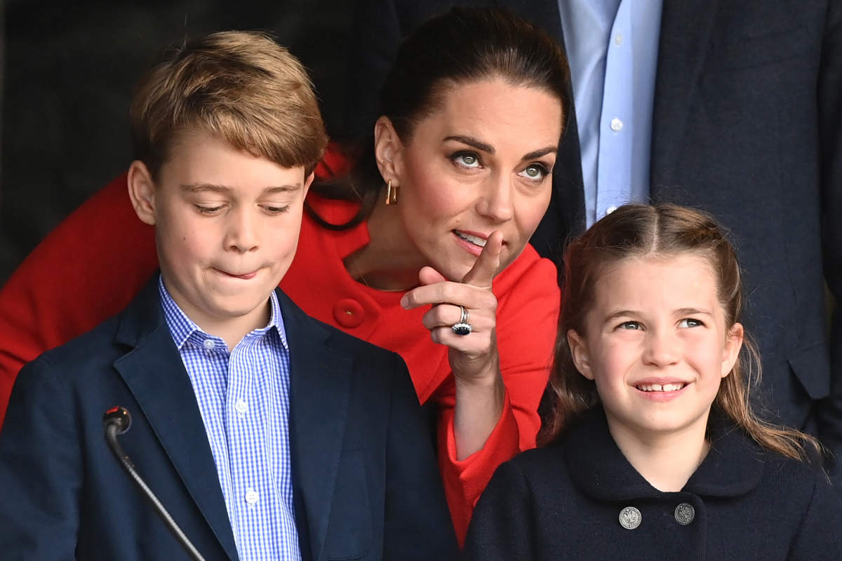 George, Kate Middleton y Charlotte