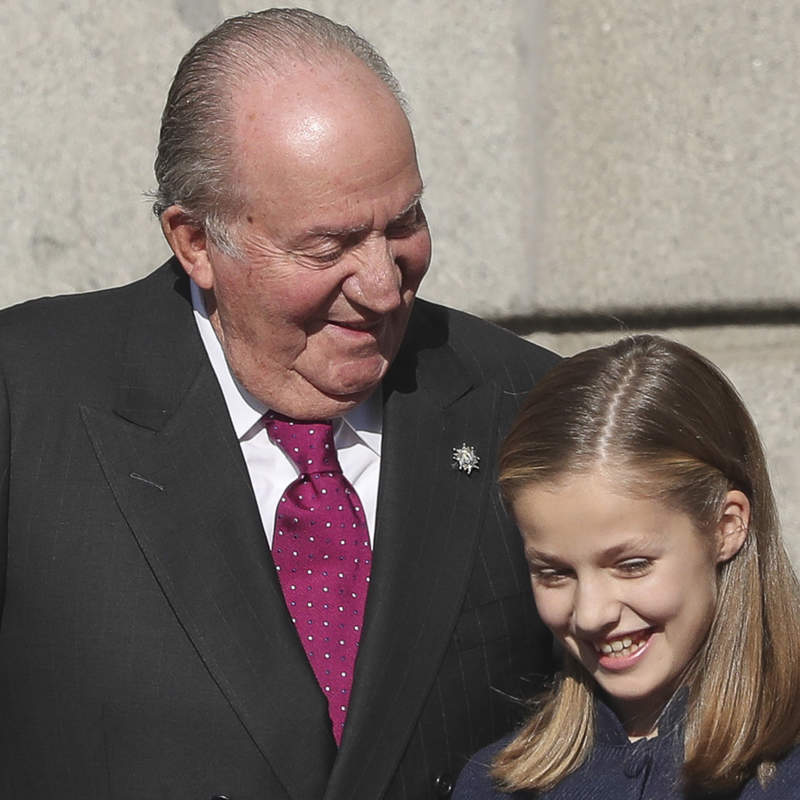 Rey Juan Carlos y Leonor