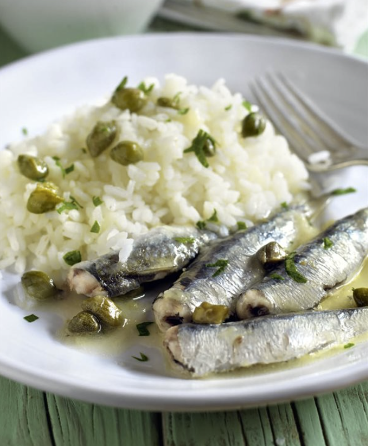 Arroz con sardinas