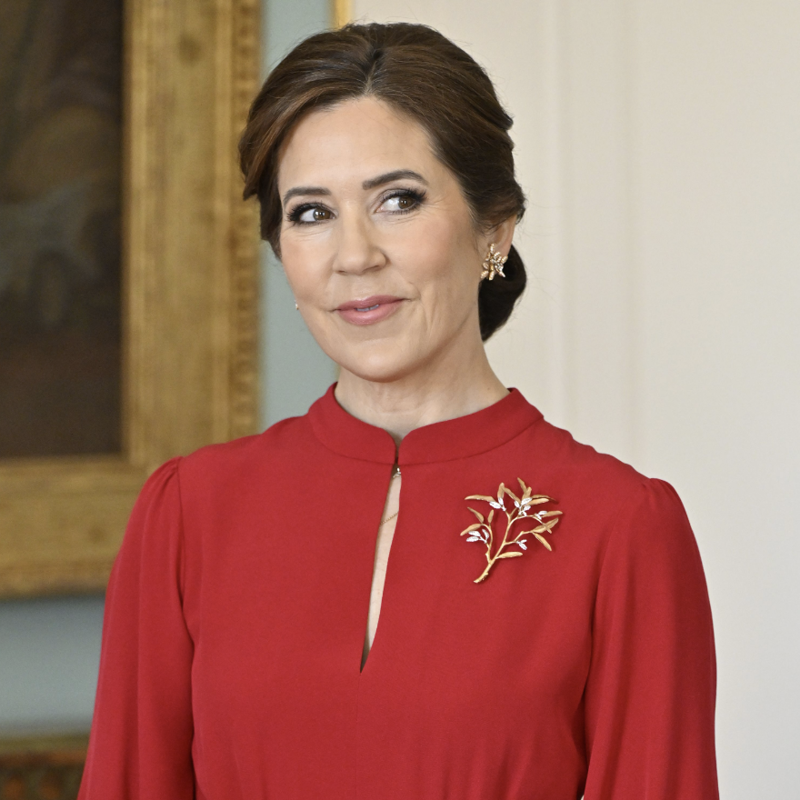 El look de invitada perfecta de Mary de Dinamarca es rojo, de largo midi y lleva capa: Las imágenes de su nueva aparición en Suecia