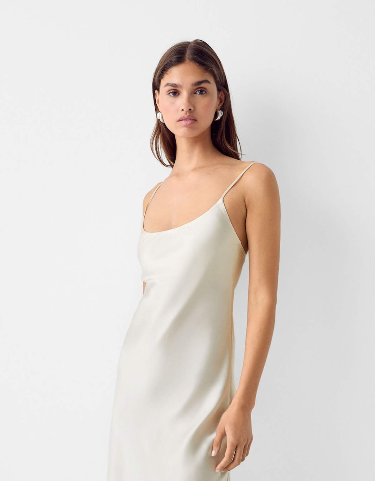 Vestido lencero bershka