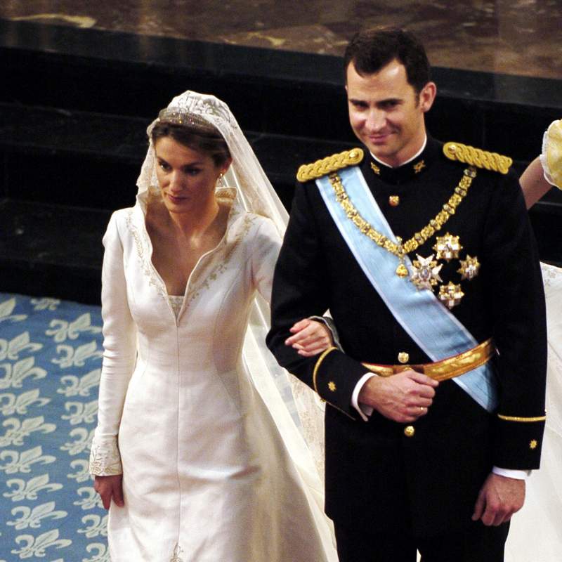 Felipe y Letizia en su boda.