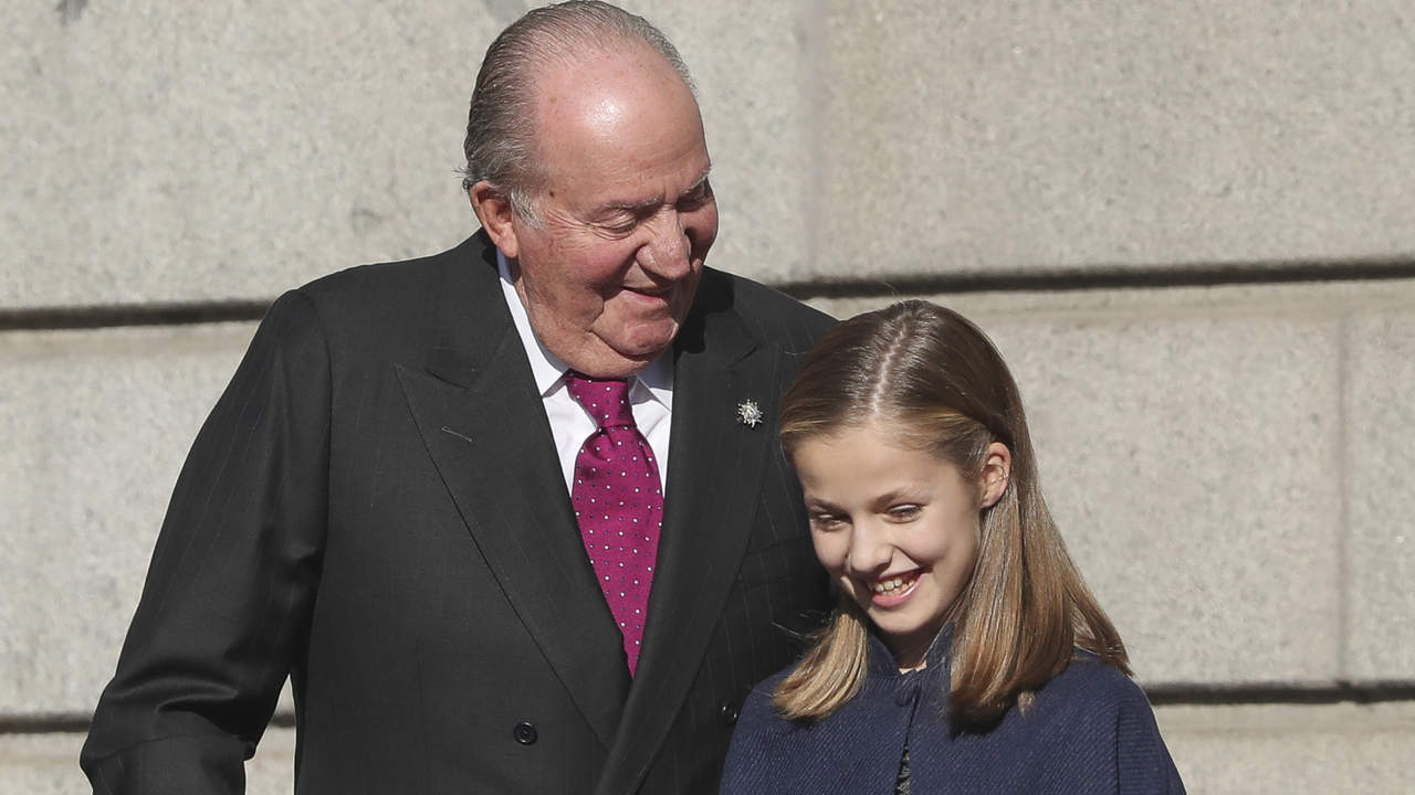 Rey Juan Carlos y Leonor