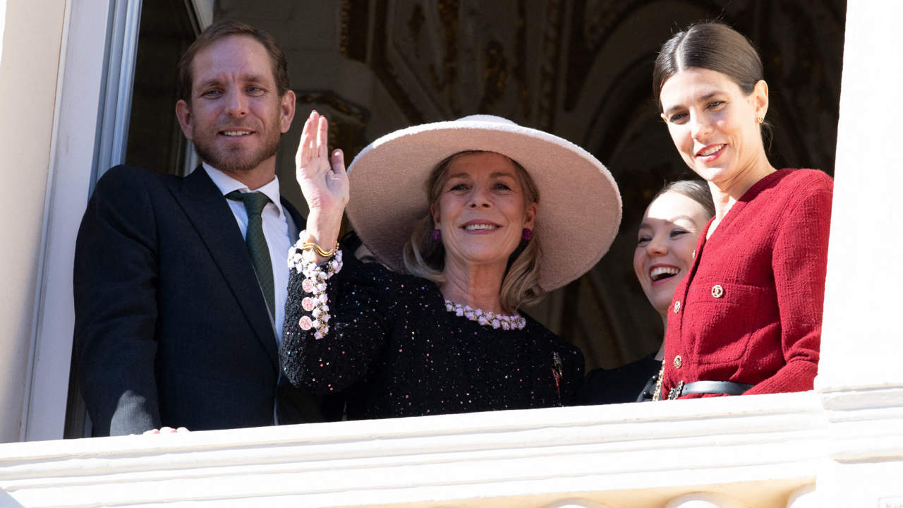 Carolina de Mónaco, junto a algunos de sus hijos