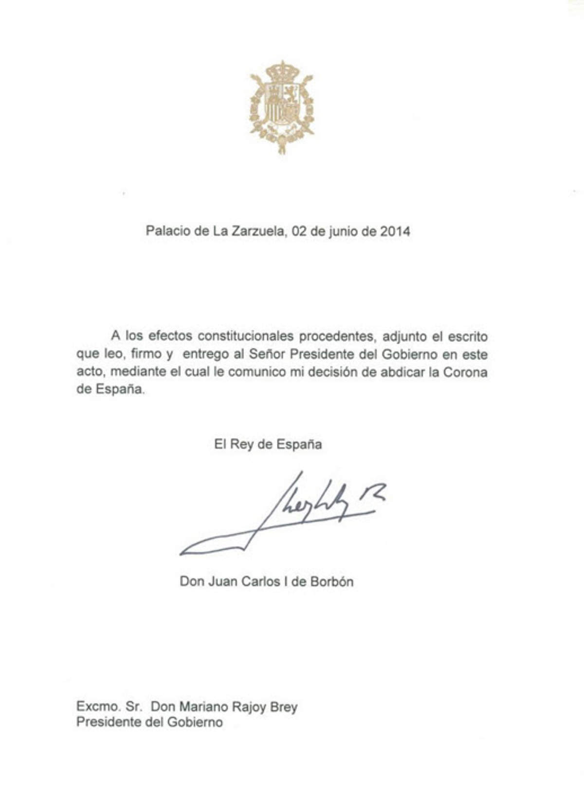 Rey Juan Carlos abdicacion