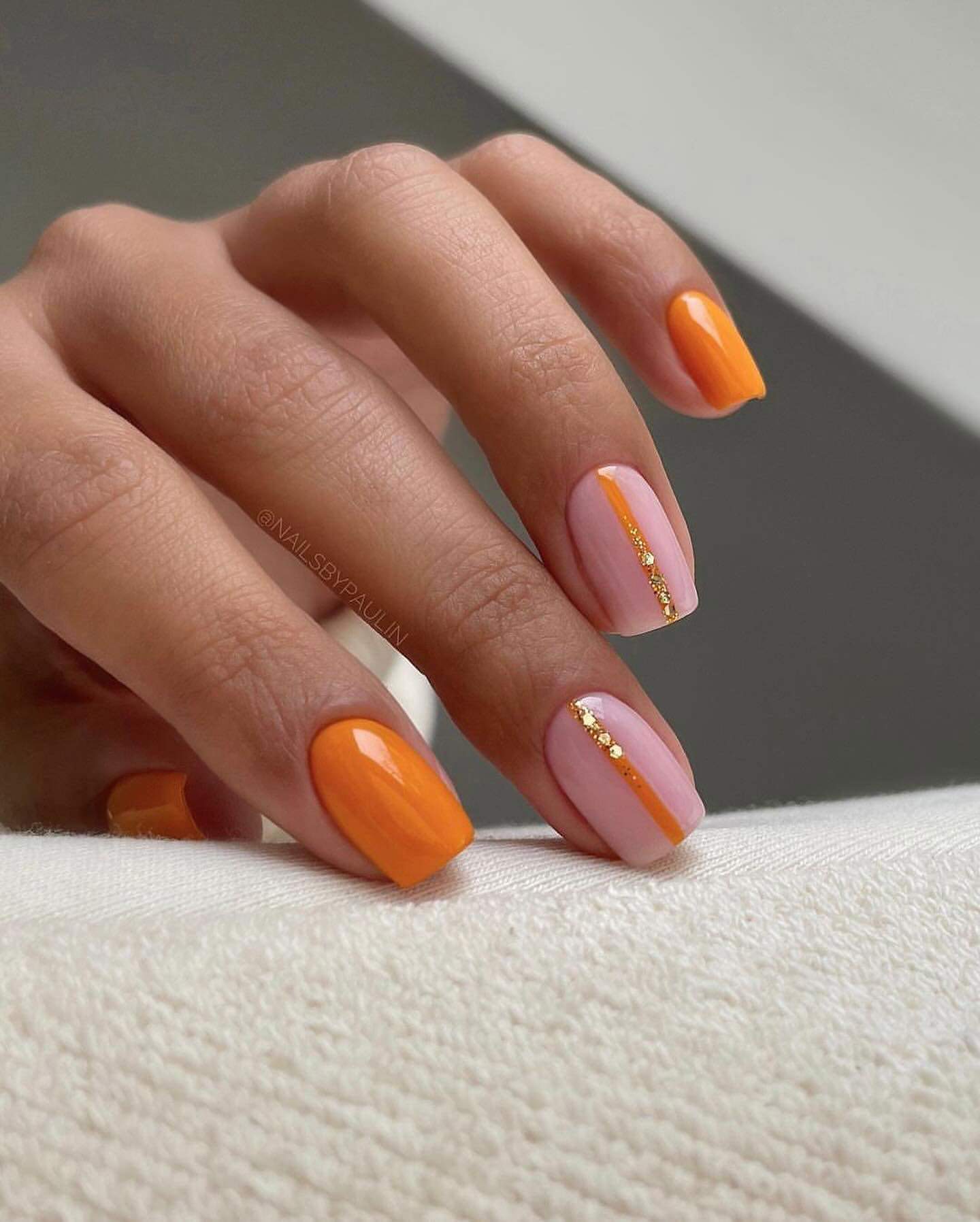 Manicura naranja