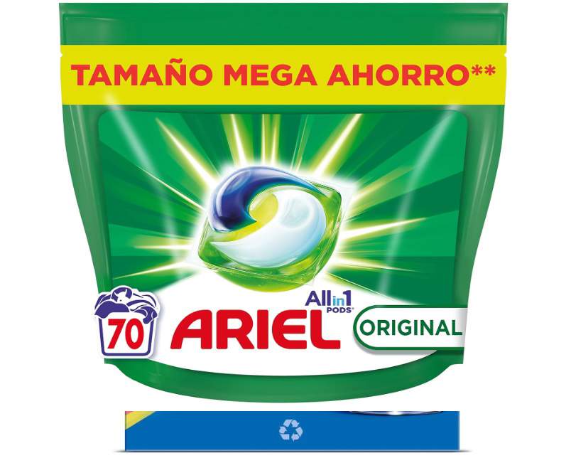 Ariel Todo En Uno PODS, cápsulas de detergente líquido 70 lavados