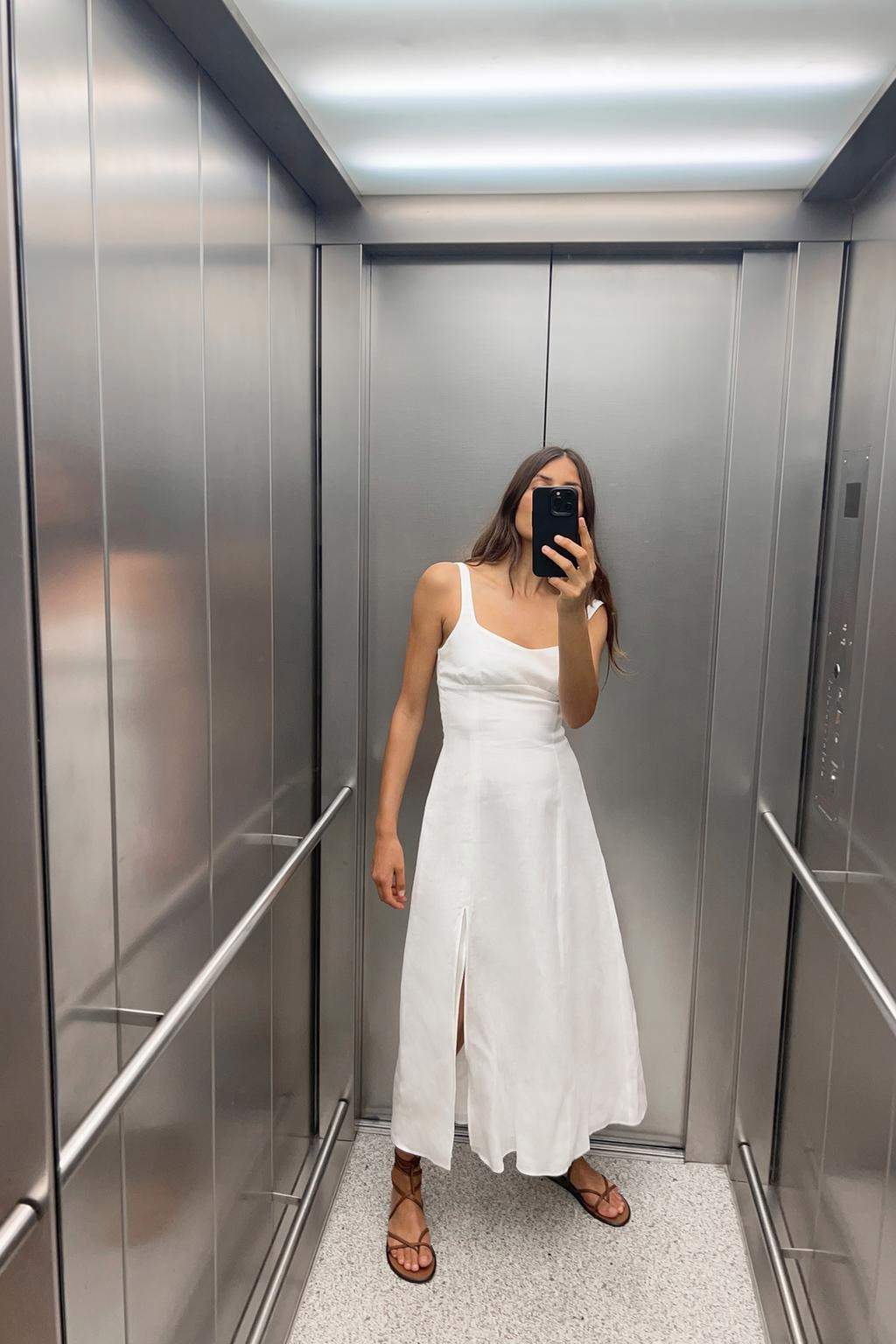 Vestido blanco de lino