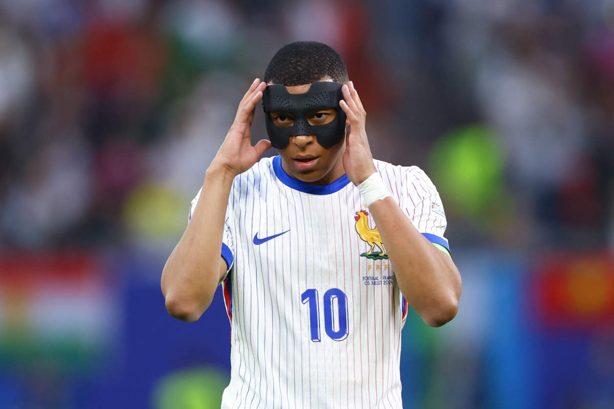 Mbappé, durante un partido de la Eurocopa 2024