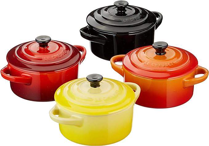 Le Creuset Set de 4 mini cocottes de cerámica de gres