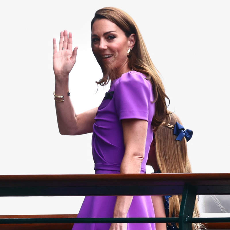 El simbólico guiño de Kate al torneo para la final de Wimbledon 2024: muy colorida y elegante