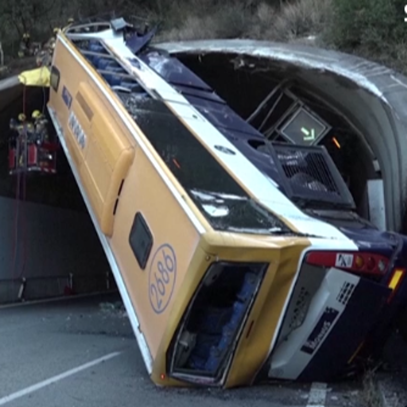 Vuelca un autobús de Inditex en Cataluña: decenas de heridos y tres en estado crítico