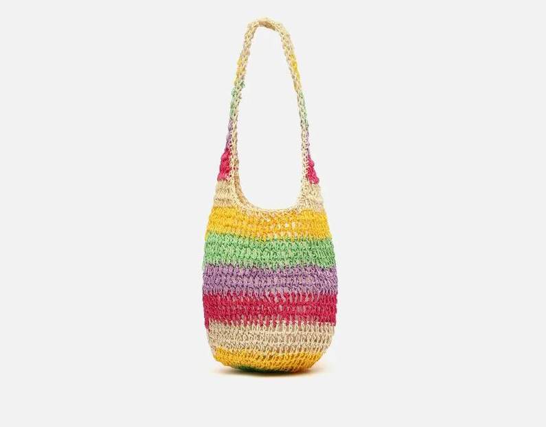 BOLSO DE HOMBRO EFECTO RAFIA