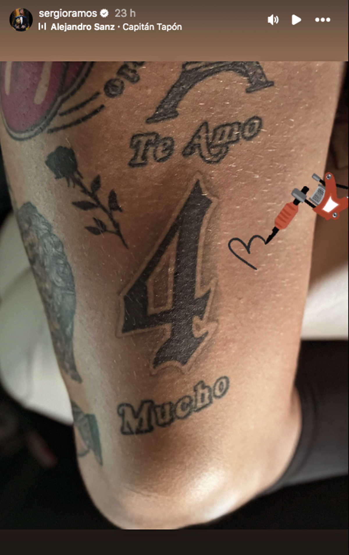 Tatuaje de Sergio Ramos