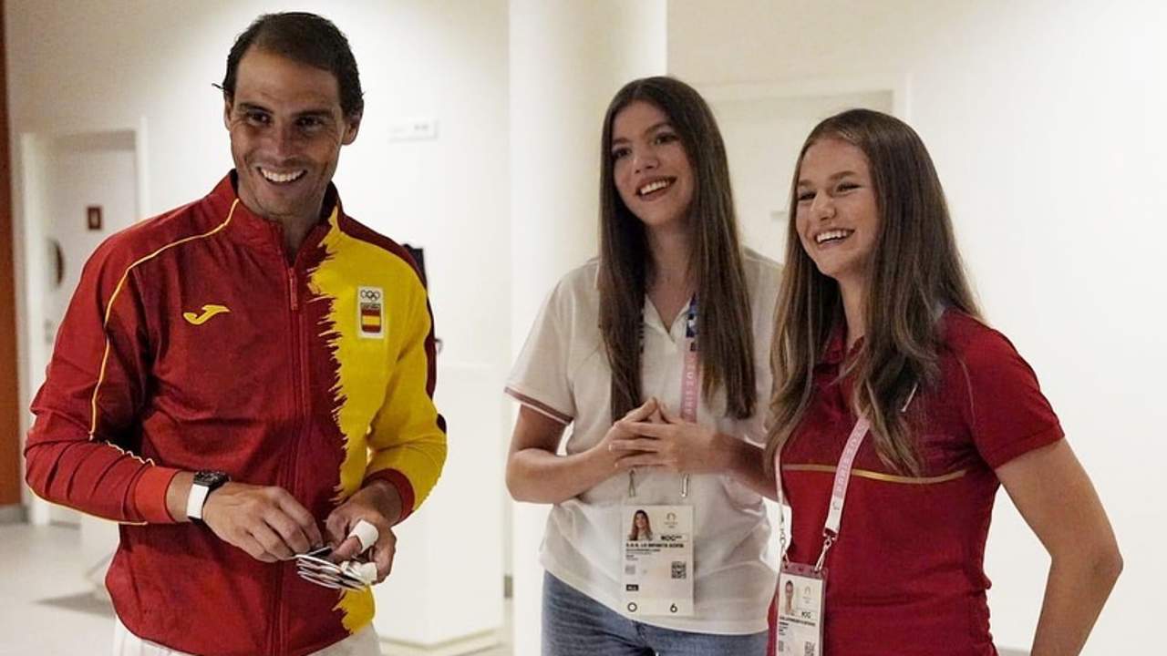 Leonor, Sofía y Rafa Nadal