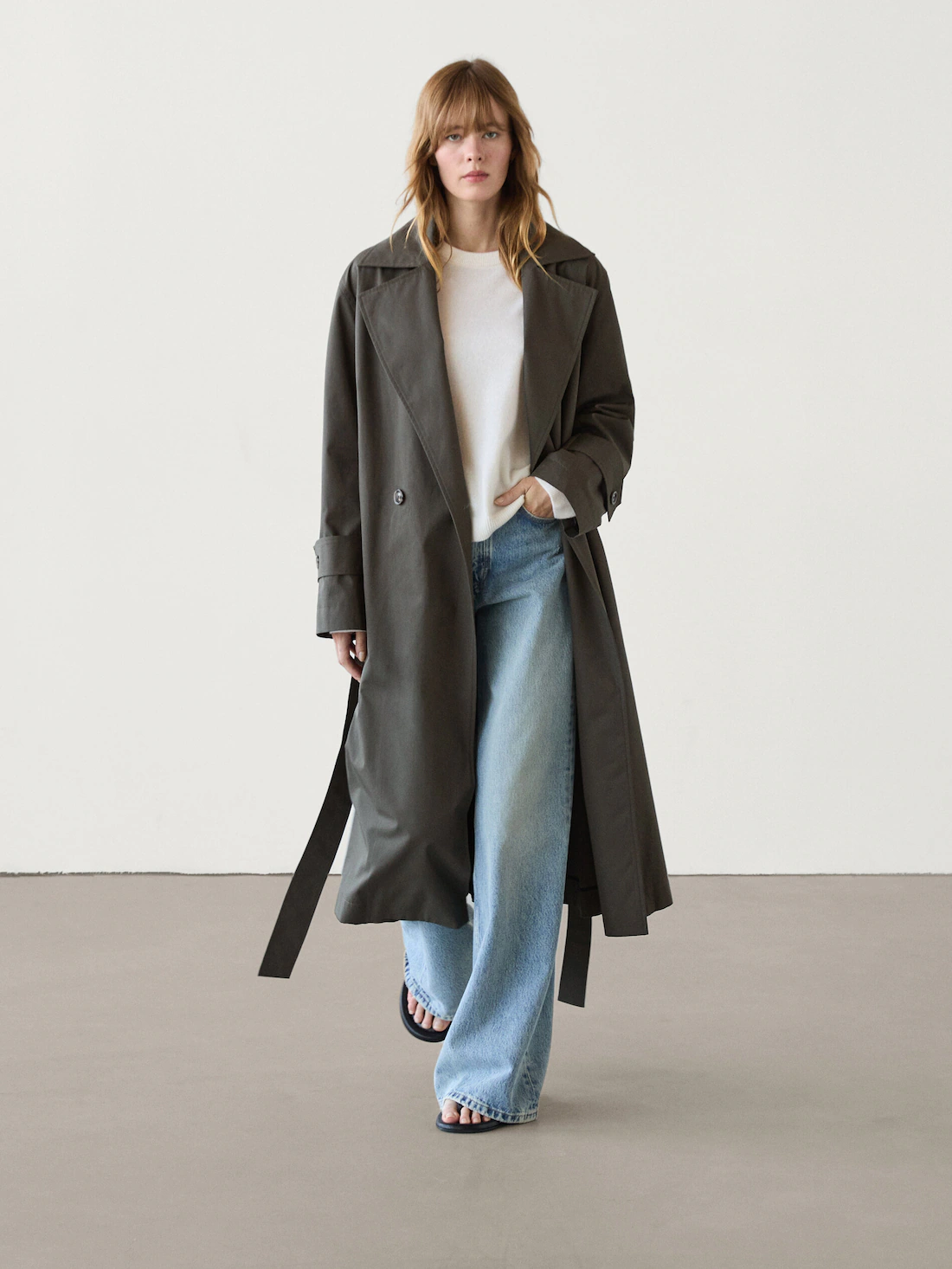 Gabardina oversize