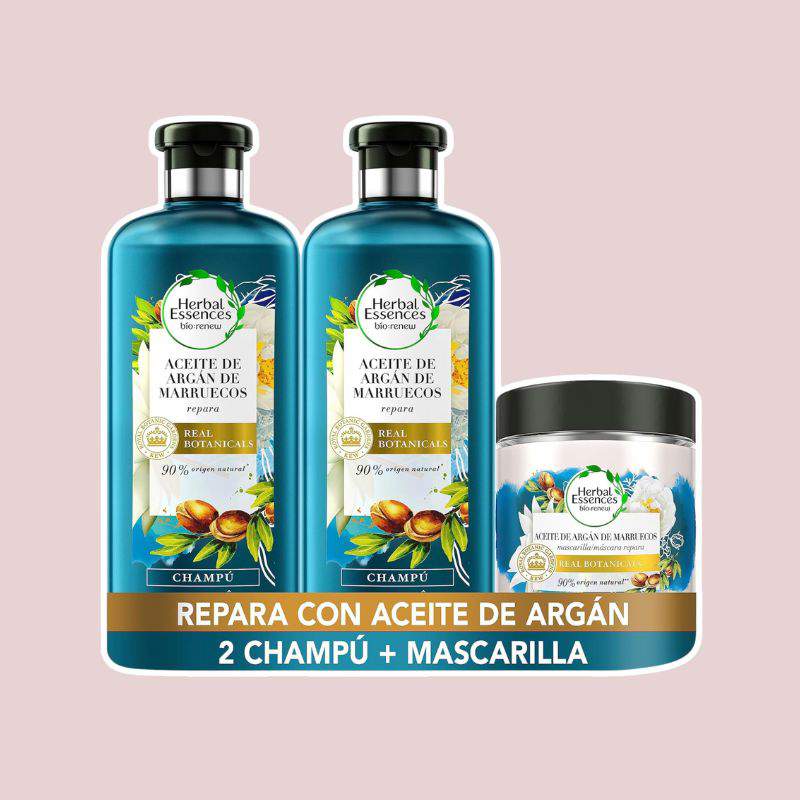 Herbal Essences champú y mascarilla aceite de argán