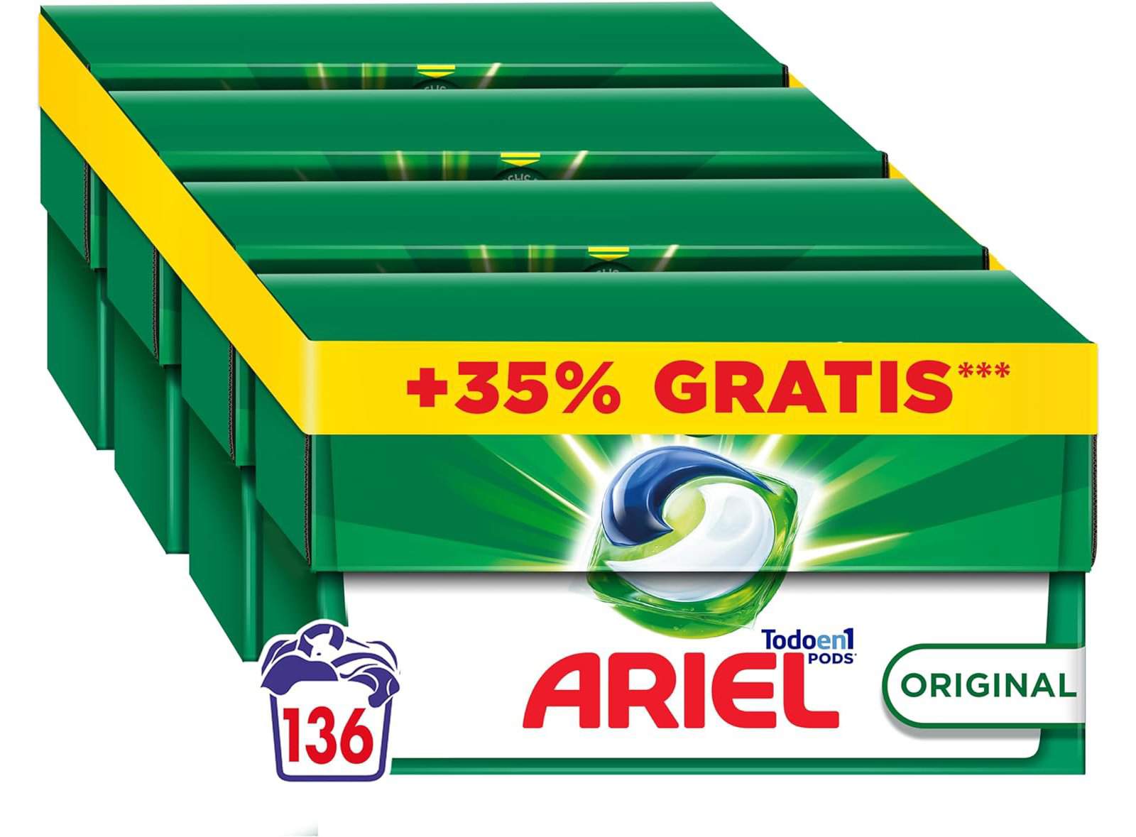 Pack ahorro de detergente de lavadora Ariel