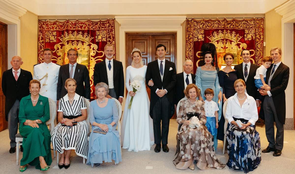 Familia real en la boda Victoria López-Quesada